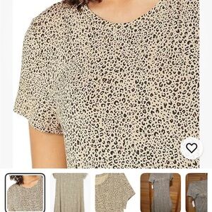 Amazon Essentials Women's Leopard Print Dress - Black and Tan